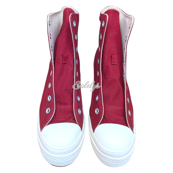Converse Chuck 70 De Luxe Heel Platform Park Red Sneaker Boot Womens 11 NEW - Picture 10 of 11